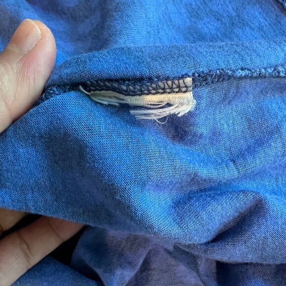 Boden Knee Length Floral Retro Dress Jersey Ruched Sz 4R in Blue Floral - Picture 8 of 11